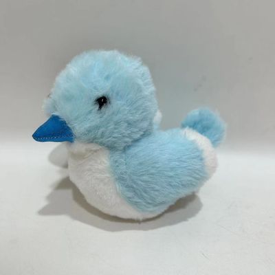 Pluizig en levendig pluche blauwe duif met geluid geanimeerde vogel speelgoed BSCI Factory