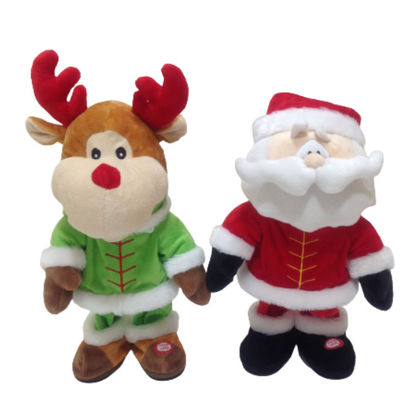 31cm Vader Christmas Soft Toy Reindeer van 12,2 Duim de Zingende Dansende Gevulde Dieren