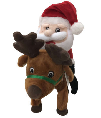 0.35M 1.45ft het Lopen het Zingen Santa Claus Musical Toy Christmas Moose Gevuld Dier