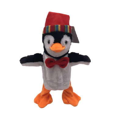 Zingende Verstikkende het Lopen Pinguïn 33cm van de Kerstmispluche