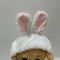 28cm pluis speelgoed puppy gevulde dier in wit konijn kostuum voor Pasen