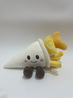 7 stuks diverse gefrituurde vis en chips pluche speelgoed, schattige voedsel knuffels voor kinderen en huisdecoratie