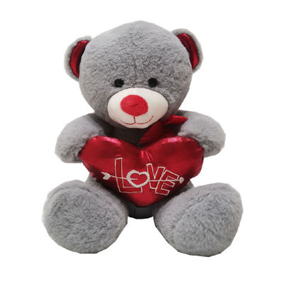 10.24in 26cm de Pluchespeelgoed Wit Teddy Bear Holding van de Valentijnskaartendag een Hart Hypoallergenic