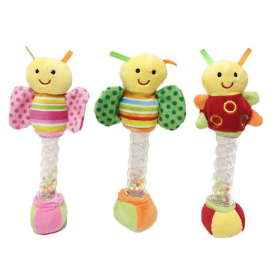 3 de Kleurrijke Gevulde Bean Plush Toys Hand Grab Stok van Asstd voor Baby