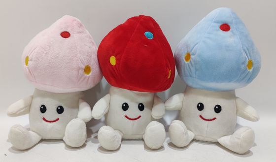 Drie kleuren plaat bewegende paddestoelen links en rechts elektrisch pluis speelgoed zachte comfort pop