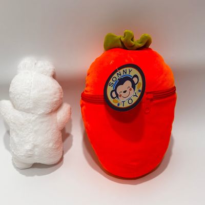 Aanpasbare schattig gevulde pluis speelgoed met rits wortelvormige konijnen