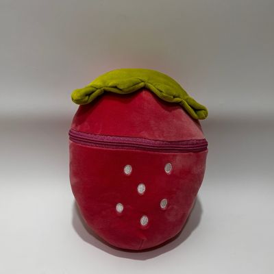 Aanpasbaar schattig gevuld pluis speelgoed met rits aardbeienvormig biggetje