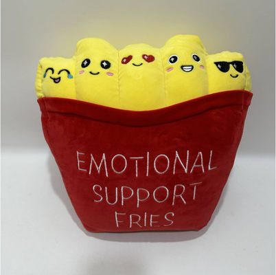 Emotionele frietjes 35cm schattig ondersteunend kussen huisversiering knuffel pluis speeltje