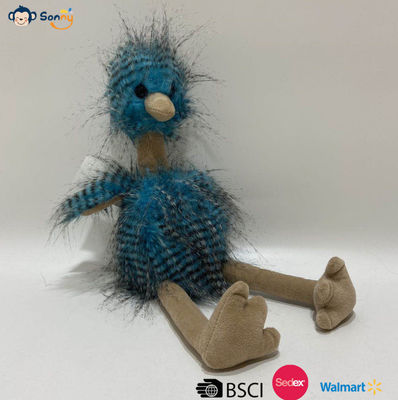 OEM-fabriek Groothandel Custom Blauwe Pauw Vloer Struisvogel Plush Speelgoed Geschenk Gevulde Dier