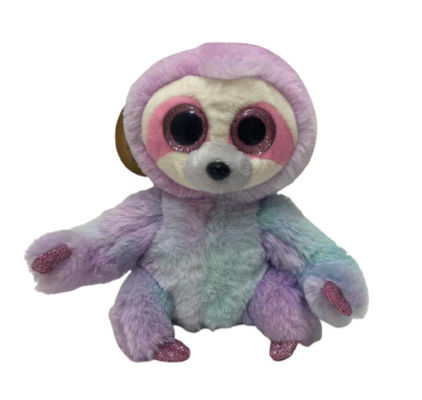 Custom Logo Recording En Herhaling Links En Rechts Bewegen Paarse Roze Tie-Dye Sloth Plush Toy