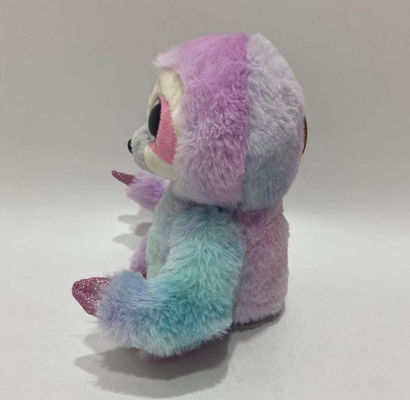 Custom Logo Recording En Herhaling Links En Rechts Bewegen Paarse Roze Tie-Dye Sloth Plush Toy