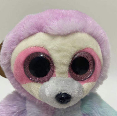 Custom Logo Recording En Herhaling Links En Rechts Bewegen Paarse Roze Tie-Dye Sloth Plush Toy
