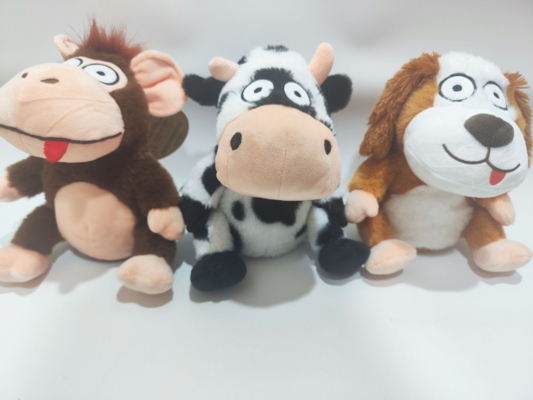 3ASSD Lacht hard maakt rare geluiden en wiebelt lichaam gevulde gekke dieren pluis speelgoed grappig speelgoed