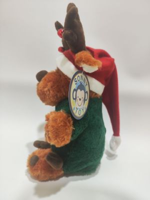 Kinder Kerstcadeau Grappig Hert met Schuddende Voet en Zingend Pluche Speelgoed Elektronisch speelgoed