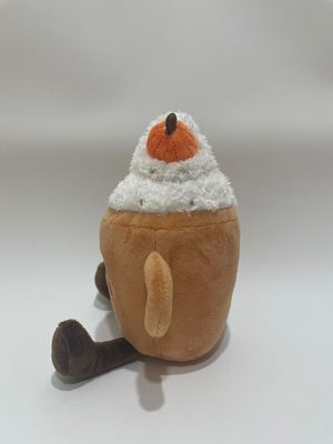 7 stuks diverse pompoenlatte pluis speelgoed, schattig voedsel gevulde dieren voor kinderen en huisversiering