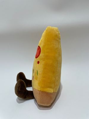 7 stuks diverse pizza pluis speelgoed, schattig voedsel gevulde dieren voor kinderen en huisversiering