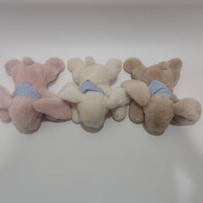 3 Assorted 18cm Crouching Lop-eared Rabbit Plush Toys Soft & Cute Stuffed Bunny for baby