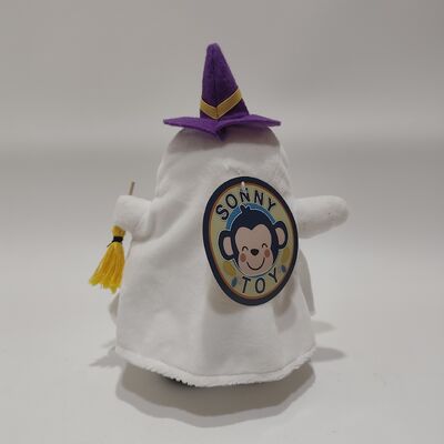 Halloween Witte Geesten met Hoeden en Bezems