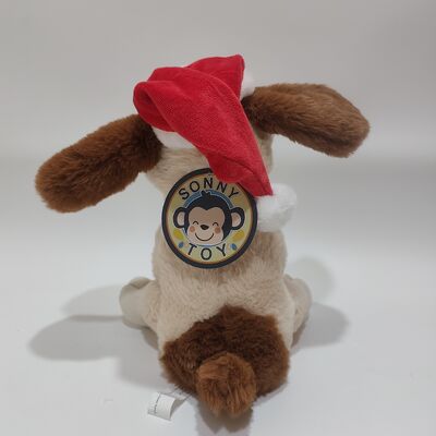 Muziek Zingen Kersthond met bewegende oren