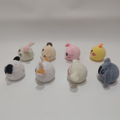 Levendige 8-delige collectie stuiterballen met boerderijdieren voor speeltijd