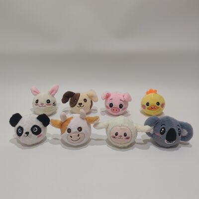 Levendige 8-delige collectie stuiterballen met boerderijdieren voor speeltijd