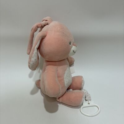 Plush Pink Rabbit Infant Music Box Soft Baby Soothing Musical Toy
