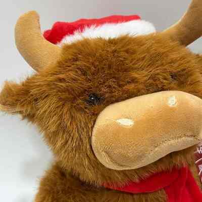 Zingend & Dansend Kerst Schotse Hooglander Pluche Speelgoed Muzikaal Geanimeerd Knuffeldier Kerst Schotse Hooglander Pop