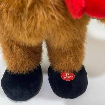 Zingend & Dansend Kerst Schotse Hooglander Pluche Speelgoed Muzikaal Geanimeerd Knuffeldier Kerst Schotse Hooglander Pop