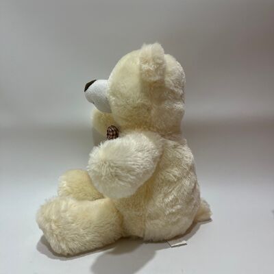 Zingen en klappen Cream Teddy Bear Plush Toy Interactieve Muziek Beer Classic Plaid Bowtie Gevulde Dier
