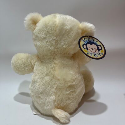 Zingen en klappen Cream Teddy Bear Plush Toy Interactieve Muziek Beer Classic Plaid Bowtie Gevulde Dier