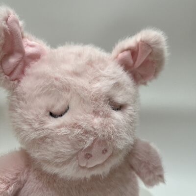 Breathing Light Sleep Soothing Pig Plush Toy Pink Closed-Eye Cute Pig Pillow Baby Sleep Aid