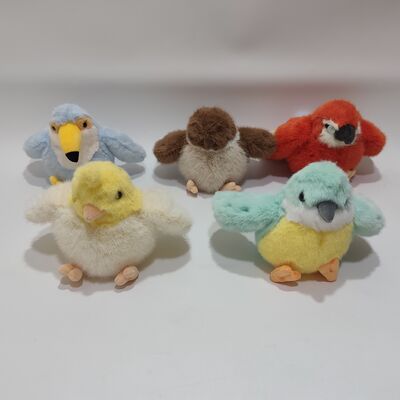 5 Assorti Pluche Papegaai Speeltjes Kleurrijke Zachte Gevulde Vogels Collectie