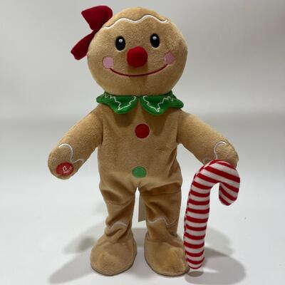 Zingend & Dansend Kerstkoekje Pluche Speelgoed Met Muziek