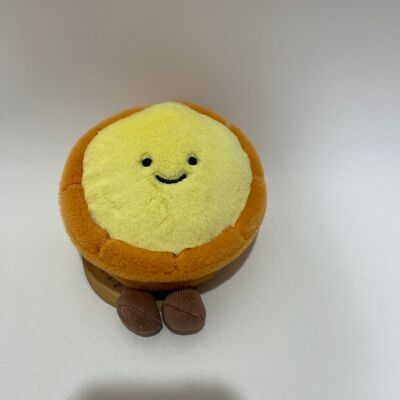 Kawaii Egg Tart Pluche Speelgoed Zacht Gevuld Schattig Voedsel Pluche