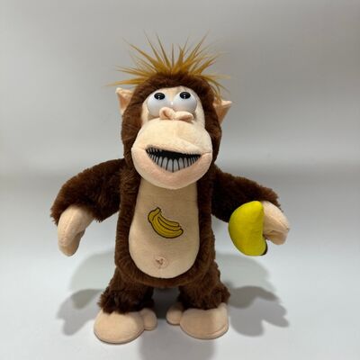 Interactieve Banana-Stealing Aap Plush Speelgoed Emotionele Reactie Gorilla Pop Grappig Nieuwsgave